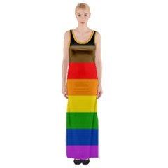 Philadelphia Pride Flag Maxi Thigh Split Dress by Valentinaart