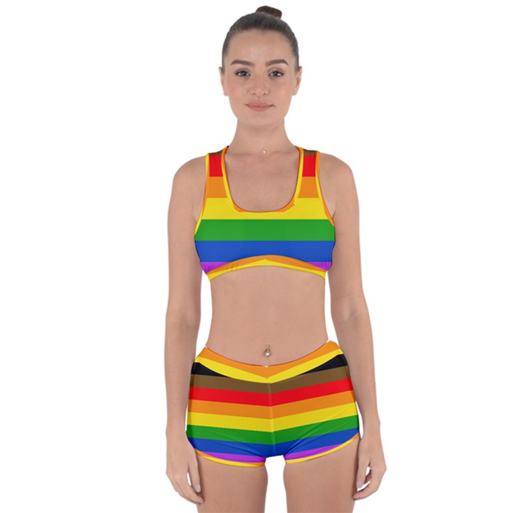 Philadelphia pride flag Racerback Boyleg Bikini Set