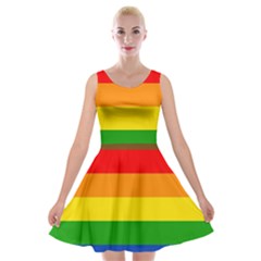 Philadelphia Pride Flag Velvet Skater Dress by Valentinaart