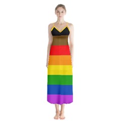 Philadelphia Pride Flag Button Up Chiffon Maxi Dress by Valentinaart