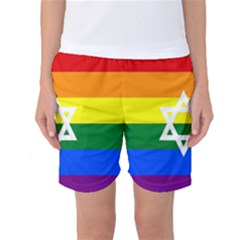 Gay Pride Israel Flag Women s Basketball Shorts by Valentinaart