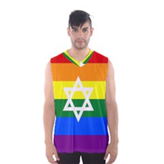 Gay Pride Israel Flag Men s Basketball Tank Top by Valentinaart