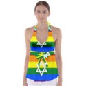 GAY PRIDE Israel Flag Babydoll Tankini Top View1