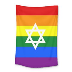 Gay Pride Israel Flag Small Tapestry by Valentinaart