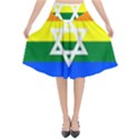 GAY PRIDE Israel Flag Flared Midi Skirt View1