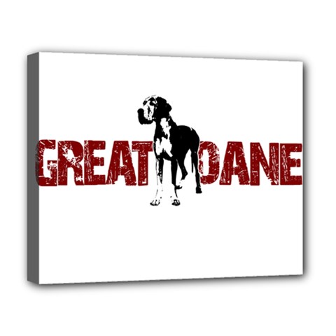 Great Dane Deluxe Canvas 20  X 16   by Valentinaart