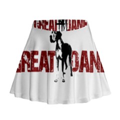 Great Dane Mini Flare Skirt by Valentinaart