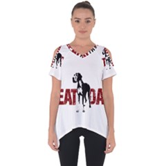 Great Dane Cut Out Side Drop Tee by Valentinaart