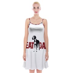 Great Dane Spaghetti Strap Velvet Dress by Valentinaart