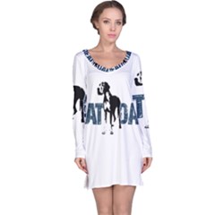 Great Dane Long Sleeve Nightdress by Valentinaart