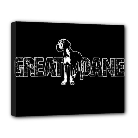 Great Dane Deluxe Canvas 20  X 16   by Valentinaart