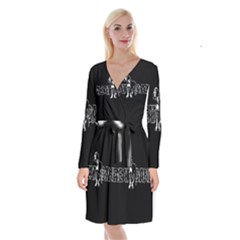 Great Dane Long Sleeve Velvet Front Wrap Dress by Valentinaart