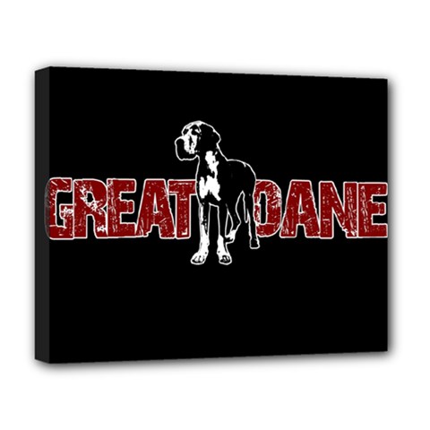 Great Dane Deluxe Canvas 20  X 16   by Valentinaart