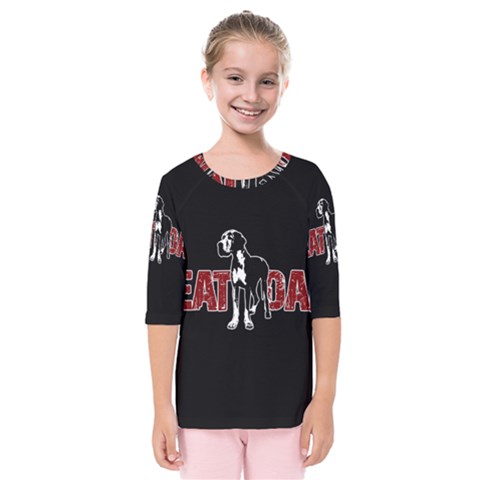 Great Dane Kids  Quarter Sleeve Raglan Tee by Valentinaart