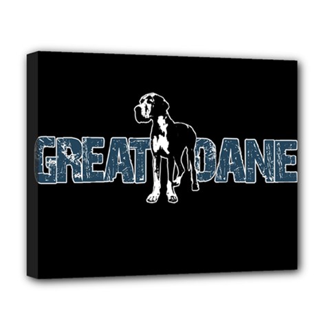 Great Dane Deluxe Canvas 20  X 16   by Valentinaart