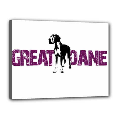 Great Dane Canvas 16  X 12  by Valentinaart