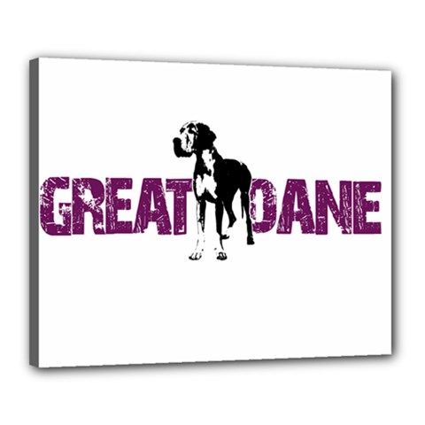 Great Dane Canvas 20  X 16  by Valentinaart