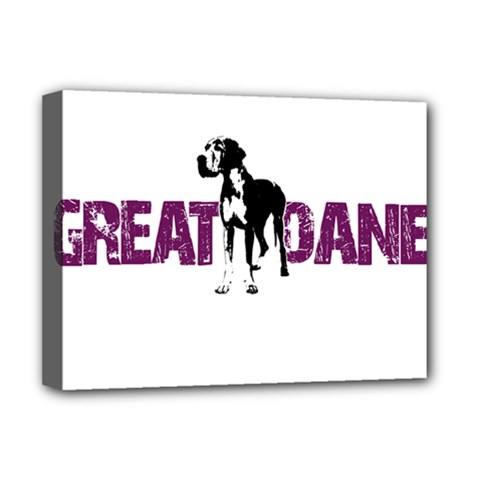 Great Dane Deluxe Canvas 16  X 12   by Valentinaart