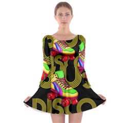 Roller Skater 80s Long Sleeve Skater Dress by Valentinaart