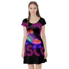 Roller Skater 80s Short Sleeve Skater Dress by Valentinaart