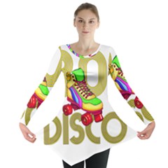 Roller Skater 80s Long Sleeve Tunic  by Valentinaart