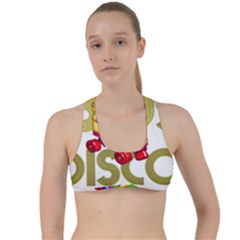 Roller Skater 80s Criss Cross Racerback Sports Bra