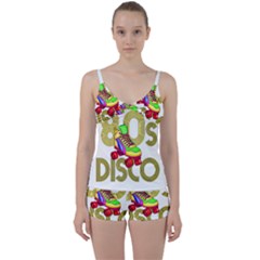 Roller Skater 80s Tie Front Two Piece Tankini