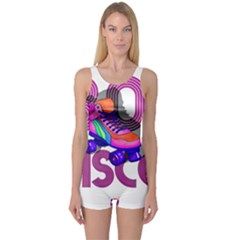 Roller Skater 80s One Piece Boyleg Swimsuit by Valentinaart