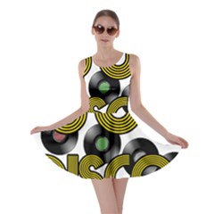  80s Disco Vinyl Records Skater Dress by Valentinaart