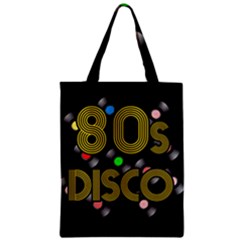  80s Disco Vinyl Records Zipper Classic Tote Bag by Valentinaart