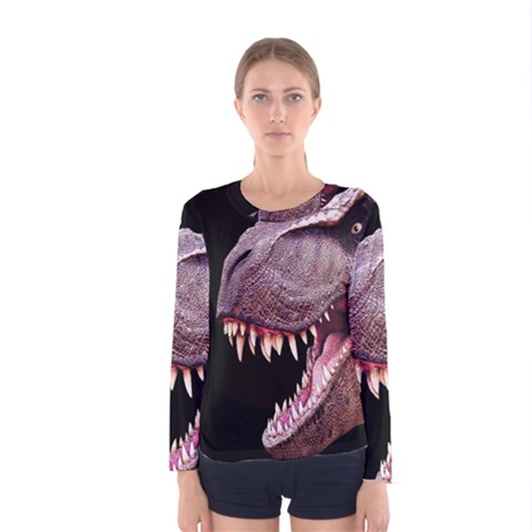 Dinosaurs T-rex Women s Long Sleeve Tee by Valentinaart