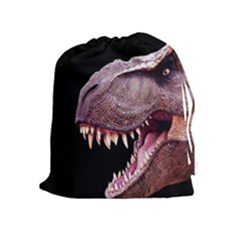 Dinosaurs T-rex Drawstring Pouches (extra Large) by Valentinaart