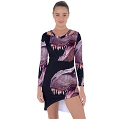 Dinosaurs T-rex Asymmetric Cut-out Shift Dress