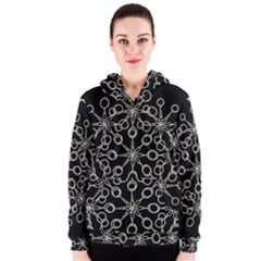 Ornate Chained Atrwork Women s Zipper Hoodie by dflcprints