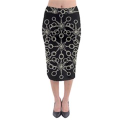 Ornate Chained Atrwork Midi Pencil Skirt by dflcprints