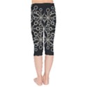 Ornate Chained Atrwork Kids  Capri Leggings  View2