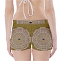 Golden Forest Silver Tree In Wood Mandala Boyleg Bikini Wrap Bottoms View2