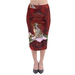 Sweet Little Chihuahua Midi Pencil Skirt by FantasyWorld7