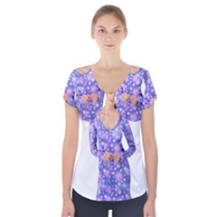 1 169963 0 1 1 Short Sleeve Front Detail Top