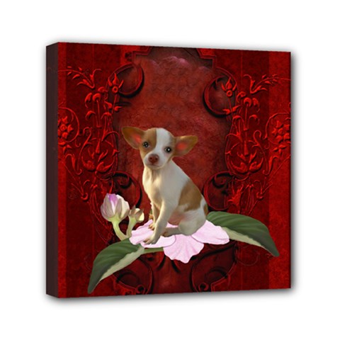 Sweet Little Chihuahua Mini Canvas 6  X 6  by FantasyWorld7