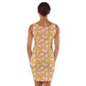 Pastel Pink and Yellow Banana Pattern Wrap Front Bodycon Dress View2