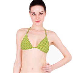 Green And Yellow Banana Bunch Pattern Bikini Top by NorthernWhimsy