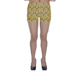 Yellow Banana Pattern Skinny Shorts by NorthernWhimsy