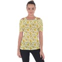 Yellow Beehives And Honey Pattern Short Sleeve Top View1