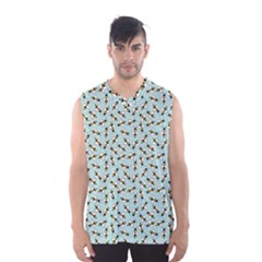 Blue Honeybee Pattern Men s Basketball Tank Top by NorthernWhimsy