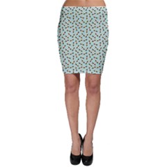 Blue Honeybee Pattern Bodycon Skirt