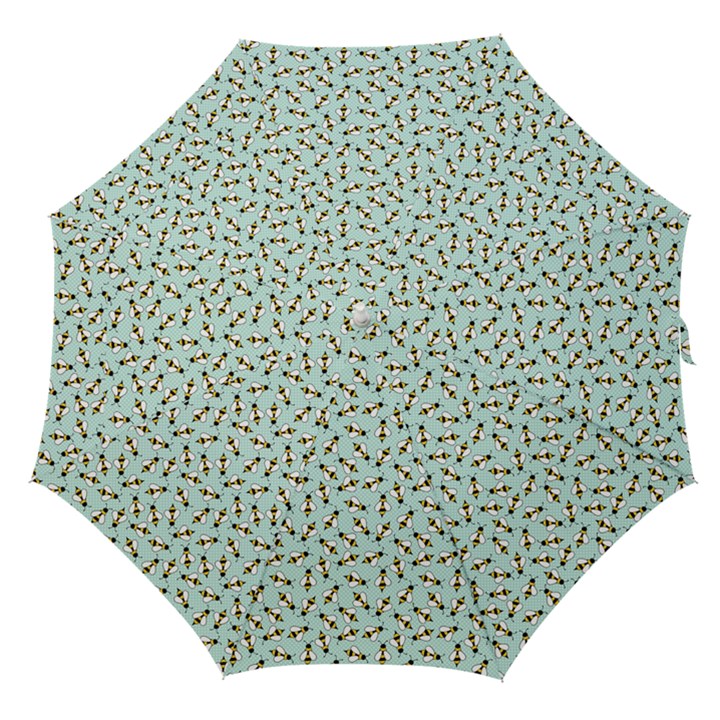 Blue Honeybee Pattern Straight Umbrellas