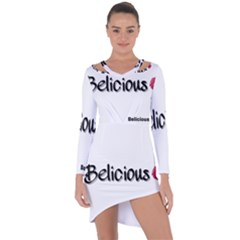 Belicious Logo Asymmetric Cut-out Shift Dress