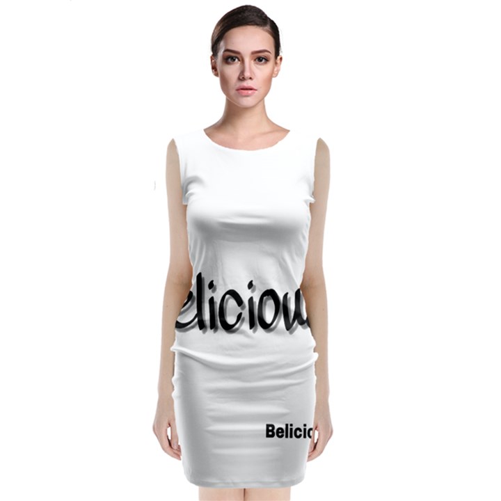 Belicious Logo Sleeveless Velvet Midi Dress