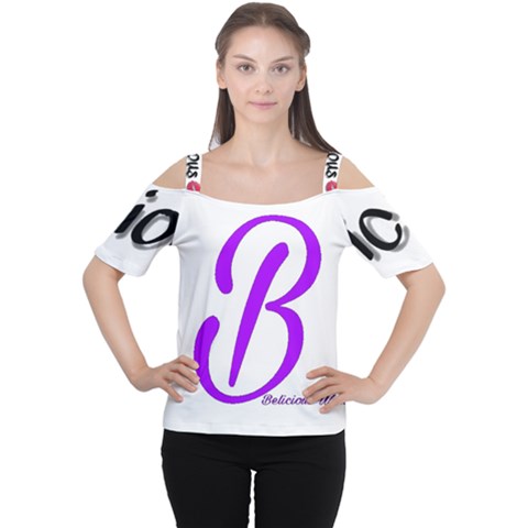 Belicious World  b  Purple Cutout Shoulder Tee by beliciousworld